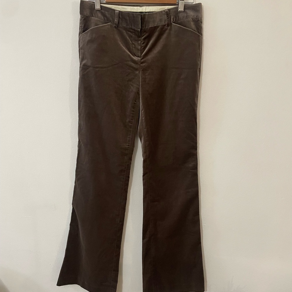 Theory brown velvet trouser pants